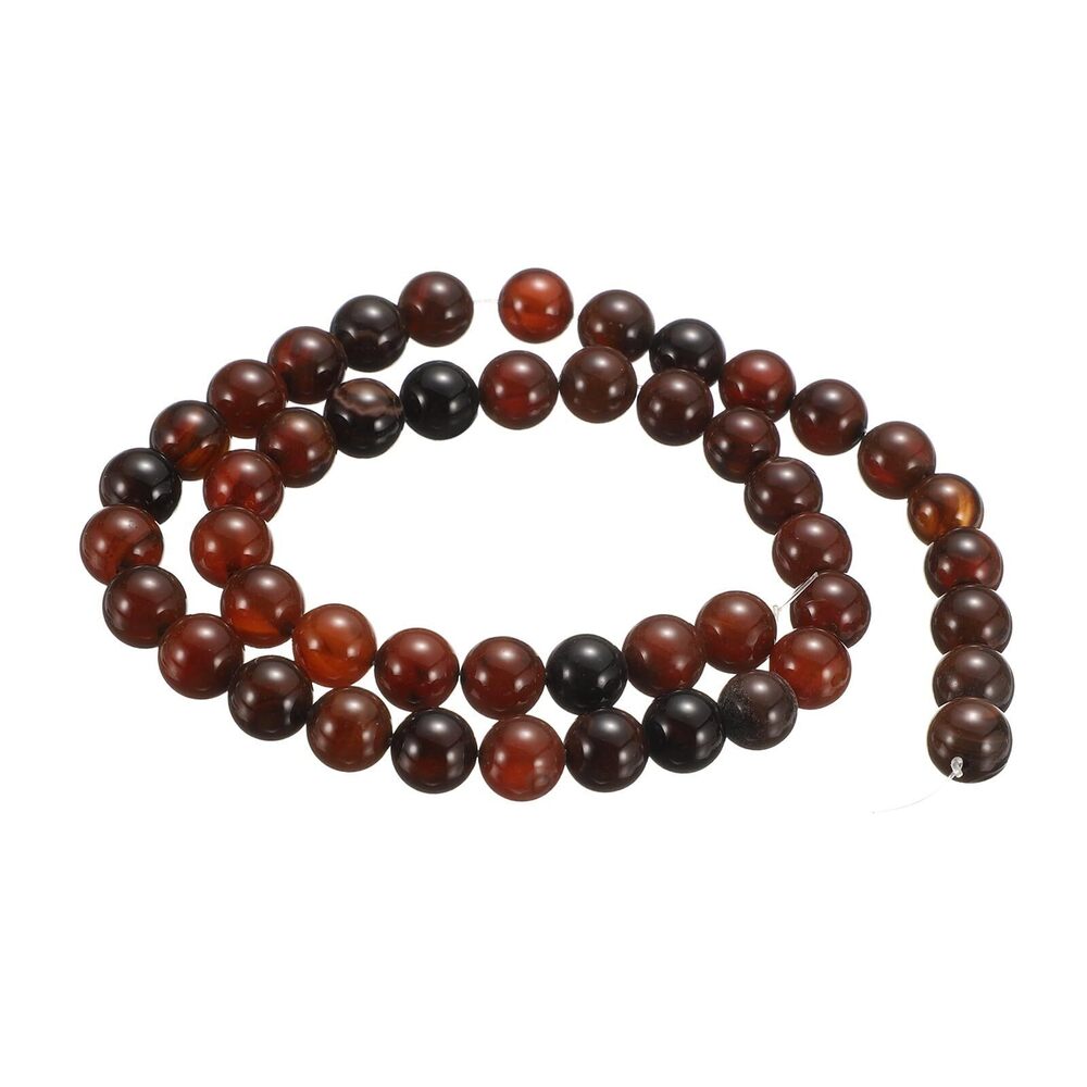 6981 100pcs Natural Stone Beads 8mm Red Art Gemstone Round Gemstone Stone